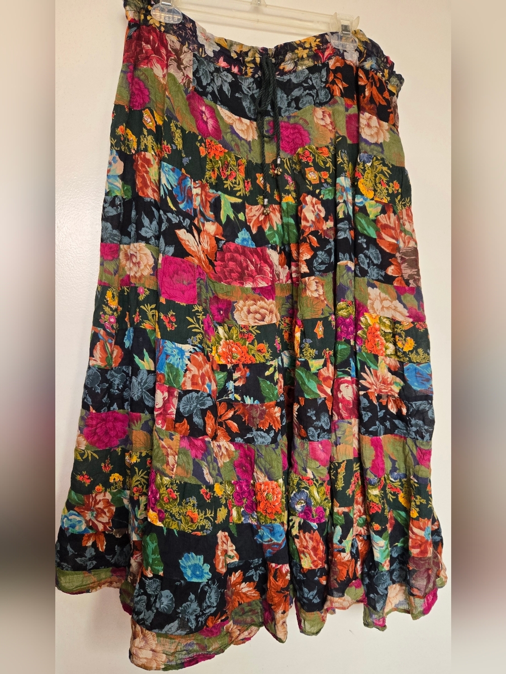 Gauzy Midi Patchwork Skirt